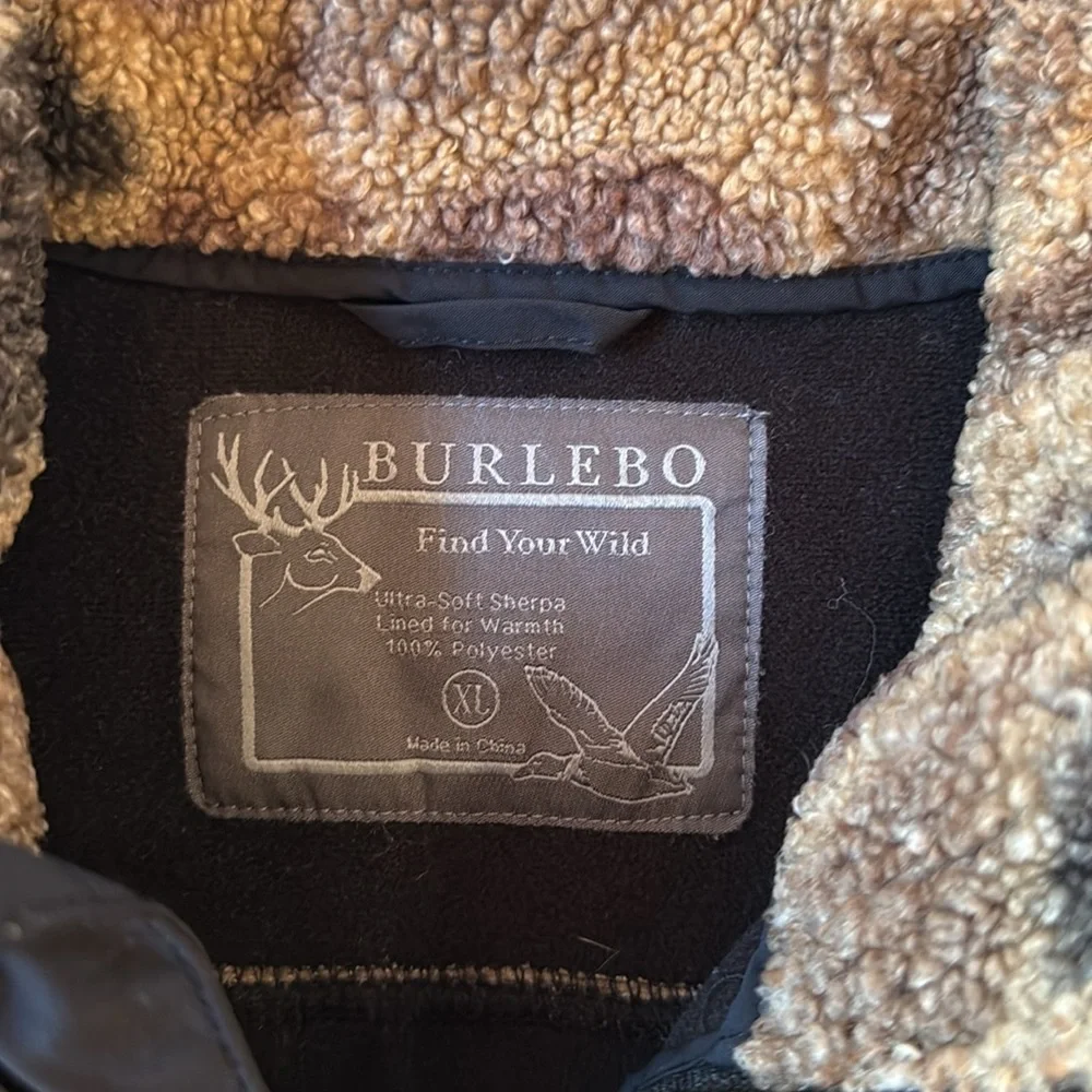 Burlebo Boys Youth Alpine Camo Sherpa 1/4 Zip Jacket